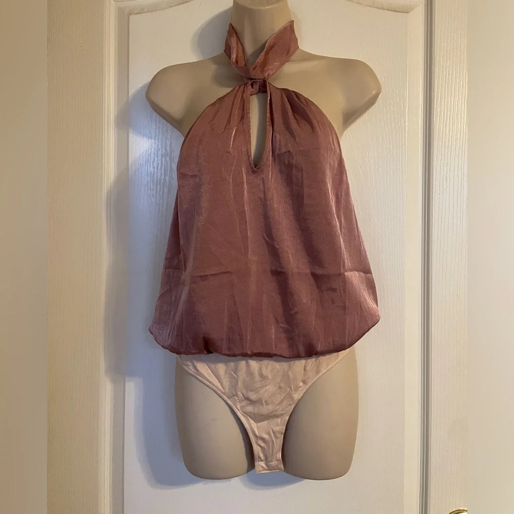 NWT PAIGE Presa Bodysuit in Aurora‎ Sleeveless Halter Feminine Party Festival S
